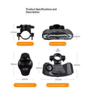 Smart Bike Tail Light with Turn Signals, Rechargeable Bicycle Horn Bike Alarm with Remote, Auto-Sensing Bike Turn Signals Light Alarm（Bracket remote control）