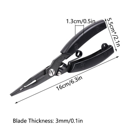 Stainless Steel Professional Multifunctional Fish Plier,Portable Fishing Multitool Pliers for aficionado of fishing, and even a green-hand starter（primary colors）