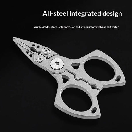 Fishing Pliers Saltwater, Stainless Steel Fishing Pliers with Split Ring, Fish Hook Remover,  Fishing Gift for Men