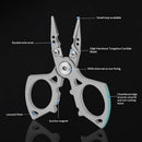 Fishing Pliers Saltwater, Stainless Steel Fishing Pliers with Split Ring, Fish Hook Remover,  Fishing Gift for Men