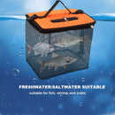 Floating Fish Basket for Live Caught,  Foldable Fishing Holder Bucket Portable Collapsible Fishing Net Storage Cage for Live Fish Bait Live Well（s）
