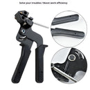 Cable Tie Gun，Stainless Steel Zip Tie Gun, Special Tool For Fastening And Cutting Metal Cable Ties. Stainless Steel Zip Tie Tool Used to Repair Fence, Pipe Wrap,