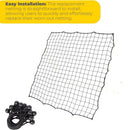 100*100cm Replacement Soccer Rebounder Net Soccer Rebounder Net Soccer Rebounder Net Bounce Back Kickback Football Practice Training Aid （1 net+20 elastic ropes）