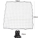 100*100cm Replacement Soccer Rebounder Net Soccer Rebounder Net Soccer Rebounder Net Bounce Back Kickback Football Practice Training Aid （1 net+20 elastic ropes）