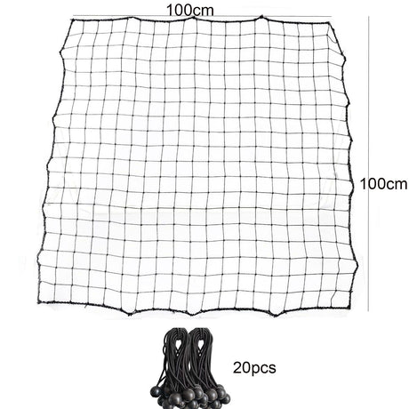 100*100cm Replacement Soccer Rebounder Net Soccer Rebounder Net Soccer Rebounder Net Bounce Back Kickback Football Practice Training Aid （1 net+20 elastic ropes）