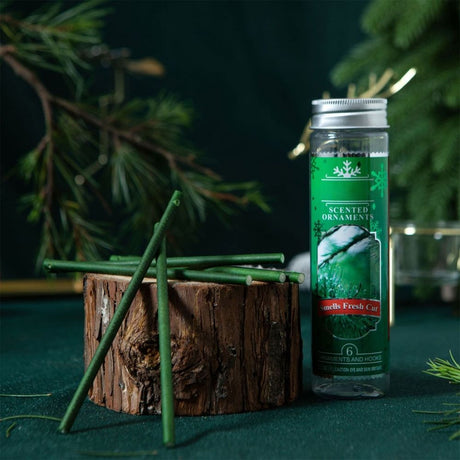 Unique Design, Scented Ornaments O Christmas Tree Fresh Cut Christmas Tree Scent 6 Ornaments & Hooks for Xmas Tree Frozen Winter Party Decor, Christmas Must Haves