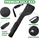 Big Teeth Golf Sunday Bag, Small Golf Bag Lightweight, Golf Bag for A Few Clubs Driving Range, Practice with Carry Shoulder Strap Foldable Multi-Colour