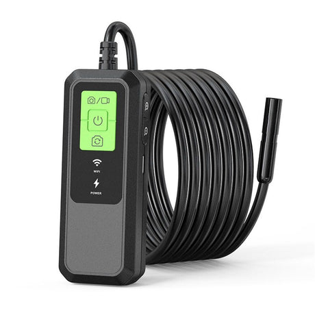 Endoscope Camera with Light: Dual-Lens Inspection Borescope Camera for Sewer - 16.4ft Waterproof Industrial Endoscope - Flexible Snake Bore Scope for Plumbing Automotive