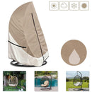 Patio Hanging Egg Chair Cover - 420D Waterproof Outdoor Single Seat Wicker Swing Egg Chair  Stand Protector, Light Tan & Khaki