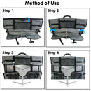 27 Inch Monitor Carrying Case, Universal 27" Computer Monitor Bag with Rubber Handle and Pockets, Gray