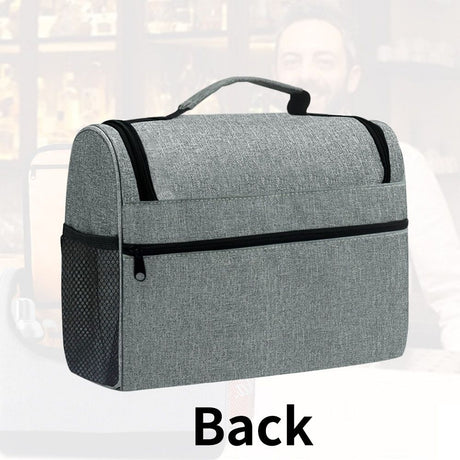 Bartender Kit Bag, Portable Travel Carrying Bag with Handle for Bar Tools Set, For Home Indoor Outdoor Patio Party, Gray (Bag ONLY)