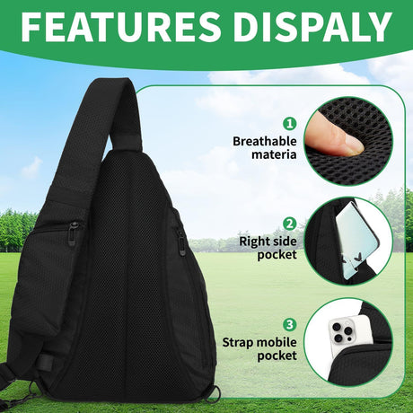 Disc Bag with Retriever Holder and Storage Pockets, Disc Golf Backpack with 8-10 Disc Capacity, Deluxe Bag（oniy bag）