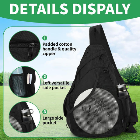 Disc Bag with Retriever Holder and Storage Pockets, Disc Golf Backpack with 8-10 Disc Capacity, Deluxe Bag（oniy bag）