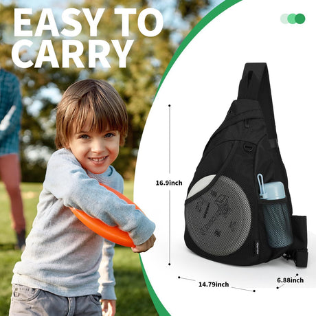 Disc Bag with Retriever Holder and Storage Pockets, Disc Golf Backpack with 8-10 Disc Capacity, Deluxe Bag（oniy bag）