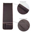 Sofa Armrest Organizer with 5 Pockets, Couch Recliner Armchair Caddy, Washable Remote Controls Holder, Storage for Magazine, Tablet (brown,oniy bag)