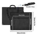 19.7x23.6in Art Portfolio Tote Bag - Large Carrying Storage Case with Handle & Adjustable Shoulder Strap, Portfolio Folder for Artwork, Posters, Canvas, Drawing Boards