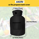 Propane Tank Cover 20lb Gas Tank Cover Outdoor 600D Heavy Duty Waterproof Covers Fits Standard 20 lb Tank Cylinder, 13'' x 19.5'' Black（There is only one dust cover）