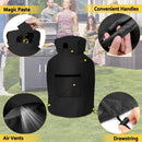 Propane Tank Cover 20lb Gas Tank Cover Outdoor 600D Heavy Duty Waterproof Covers Fits Standard 20 lb Tank Cylinder, 13'' x 19.5'' Black（There is only one dust cover）