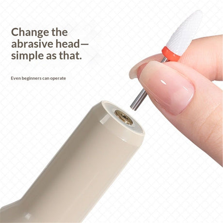 Electric Nail Drill Kit Professional - Electric Nail File with LED Display, Portable Nail Drill Machine for Nails, Hand Feet Trimmer Buffer Tool for Women Men Baby White