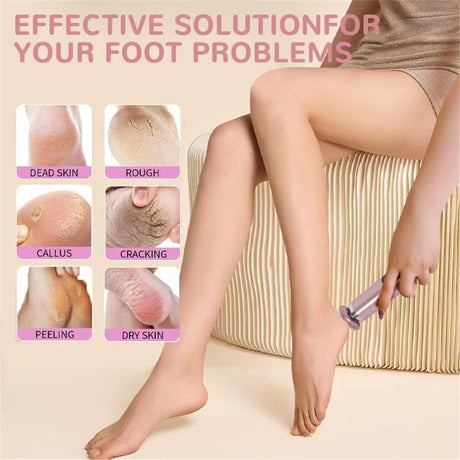 Electric Foot Callus Remover, 2in1 Rechargeable Foot File Callus Remover for Feet, Speeds Foot Scrubber Dead Skin Pedicure Tools for Feet Heel Scraper for Cracked Heels with Sandpaper Discs