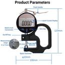 Digital Thickness Gauge, Thickness Micrometer Meter, 0 to 12.7mm Digital Display Measuring Tool with LCD Display, for Paper Film (0.001mm Accuracy)