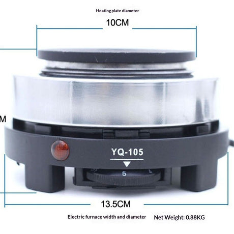 Small Hot Plate Mini Hot Plate, 500W Hot Plate Electric Single Burner Mini Portable Stove Cooktop Coffee Heater Cooking Water Heat Adjustable Temperature for Camping Kitchen Moka Pot 110V