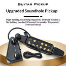 12 Soundhole Acoustic Guitar Pickup Electric Transducer Magnetic Preamplifier with Capo & 10 FT Audio Cable