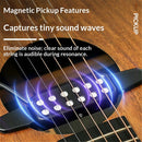 12 Soundhole Acoustic Guitar Pickup Electric Transducer Magnetic Preamplifier with Capo & 10 FT Audio Cable
