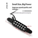 12 Soundhole Acoustic Guitar Pickup Electric Transducer Magnetic Preamplifier with Capo & 10 FT Audio Cable