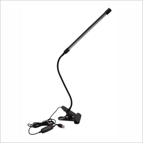 Clip on Desk Lamp LED Reading light Dimmable USB Small Clamp Lamp  Adjustable Flexible Gooseneck Table Light for Bed Headboard, Nail, Home Office,Computer(Black)