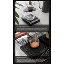 Espresso Scale with Timer,Small Coffee Scale with Solid-Liquid Detection,Auto Tare Digital Coffee Bean Scale,0.1g Accurate Weighting,3 Mode,Black（0.3g-2000g）