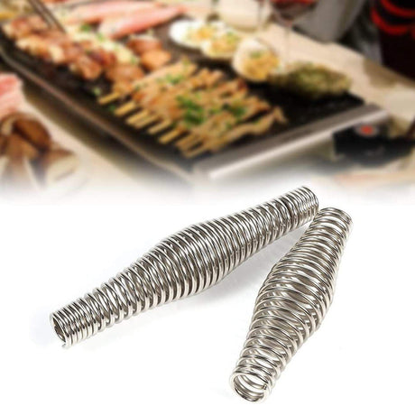 5 Pcs BBQ Spring Handle Smoker Parts Heavy Duty Barbecue Smoker, Grill, Stove, Pit Accessories (11cm)