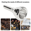 6 1/2AL Silver Trombone Mouthpiece - Professional Grade Brass Instrument Mouthpiece for Tenor Trombone, Premium Sound & Durability