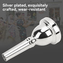 6 1/2AL Silver Trombone Mouthpiece - Professional Grade Brass Instrument Mouthpiece for Tenor Trombone, Premium Sound & Durability