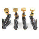 4Pack Violin Fine Tuners for 4/4-3/4 Violin Metal String Adjuster Nickel Plated Anti Rust (Black + Gold)