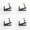 4Pack Violin Fine Tuners for 4/4-3/4 Violin Metal String Adjuster Nickel Plated Anti Rust (Black + Gold)