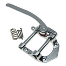 Tremolo Bridge for Electric Guitar, Chrome Plated Vibrato Tailpiece with Roller Bar, Replacement  Flat Top Body, Hardtail Bridge Upgrade