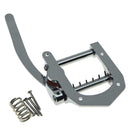 Tremolo Bridge for Electric Guitar, Chrome Plated Vibrato Tailpiece with Roller Bar, Replacement  Flat Top Body, Hardtail Bridge Upgrade