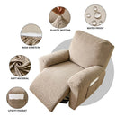 Waterproof Recliner Chair Covers 4 Pieces Recliner Cover That Stay in Place, Washable Lazy Boy Recliner Slipcovers with Pockets Reclining Protector for Pet, Kids