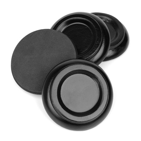 Piano Caster Cups for Upright Piano Wooden Piano Caster Piano Leg Floor Protectors with Non-Slip & Anti-Noise Foam Hardwood Floor Protectors, Set of 4, Black