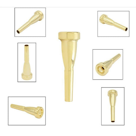 3C/5C/7C Trumpet Mouthpiece, Copper Material Trumpet Accessories Parts(3 Pack)  Trumpet Instrument Accessories