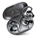 Wireless Earbuds Sport Bluetooth 5.3 Headphones 3D Bass Hi-Fi Stereo Over Ear Buds, 48H Noise Cancelling Headset with Earhook,Earphones Workout Running Gym for Android iOS