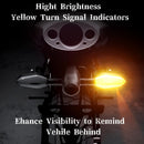 2 PCS LED Turn Signal Lights Projector for Motorcycle,27 Lighting Modes RGB Flowing Daytime Running Lights,Motorcycle Turn Signal Lights with Arrow Projection