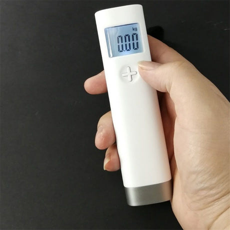 Digital Luggage Scale, Portable for Travel, Hanging Baggage Scale, Suitcase Scale, Weight Scales for Travel Accessories,Batteries Included, High Capacity Up to 110 lb/50 kg, White