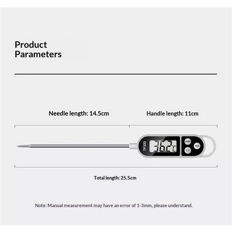 TP300 Digital Meat Thermometer for Cooking Food, Kitchen Needs, Smoker Oven BBQ Grill, Candy, Drinks, Instant Read,  2pcs