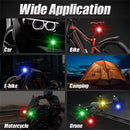 6PCS Wireless LED Lights for Car with Remote Control, Halloween Wireless LED Strobe Lights 8 Colors USB IP65 Waterproof Anti-Collision Warning Light for Car Interior Truck Drone Aircraft Bike