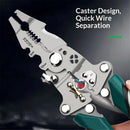 18 In 1 Foldable Wire Stripper,Multifunctional Foldable Wire Stripper Electrical Pliers,For Cutting And Pulling Wires Cable Scissors (A)