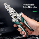 18 In 1 Foldable Wire Stripper,Multifunctional Foldable Wire Stripper Electrical Pliers,For Cutting And Pulling Wires Cable Scissors (A)