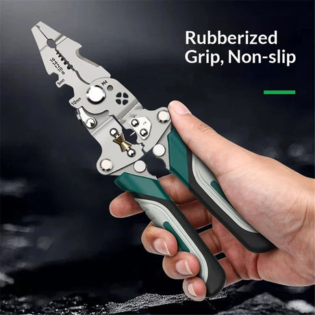 18 In 1 Foldable Wire Stripper,Multifunctional Foldable Wire Stripper Electrical Pliers,For Cutting And Pulling Wires Cable Scissors (A)