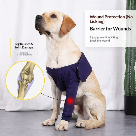Dog Sleeves for Licking Dog Knee Brace After Surgery Wear for Dogs Abrasion Resistant Dog Recovery Sleeve for Dogs Cone Collar Alternative(XL)